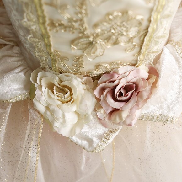 Stunning Fairy Dress Wings Dress-Up Costume Fairy Blush Pink Ivory Gold Like New - Picture 2 of 9